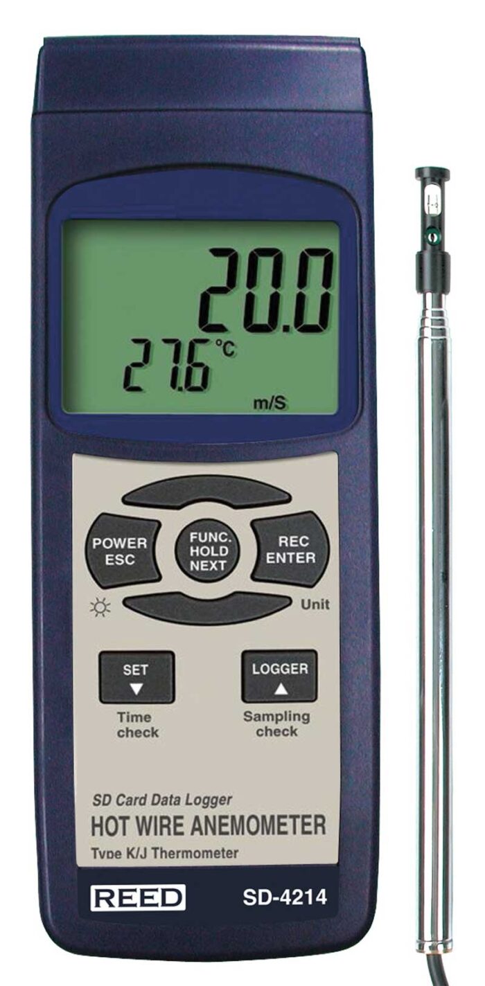 Reed Instruments Sd 4214 Thermo Anemometer Data Logger