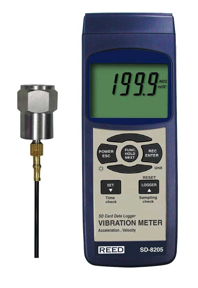 Reed Instruments Sd 8205 Vibration Meter Data Logger