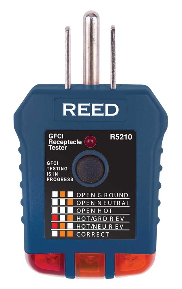 Reed R5210 Receptacle Tester With Gfci Check