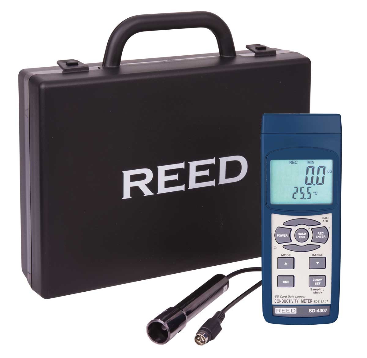 Reed Instruments Sd 4307 Conductivity Tds Salinity Meter Data Logger Reed Sd 4307 4
